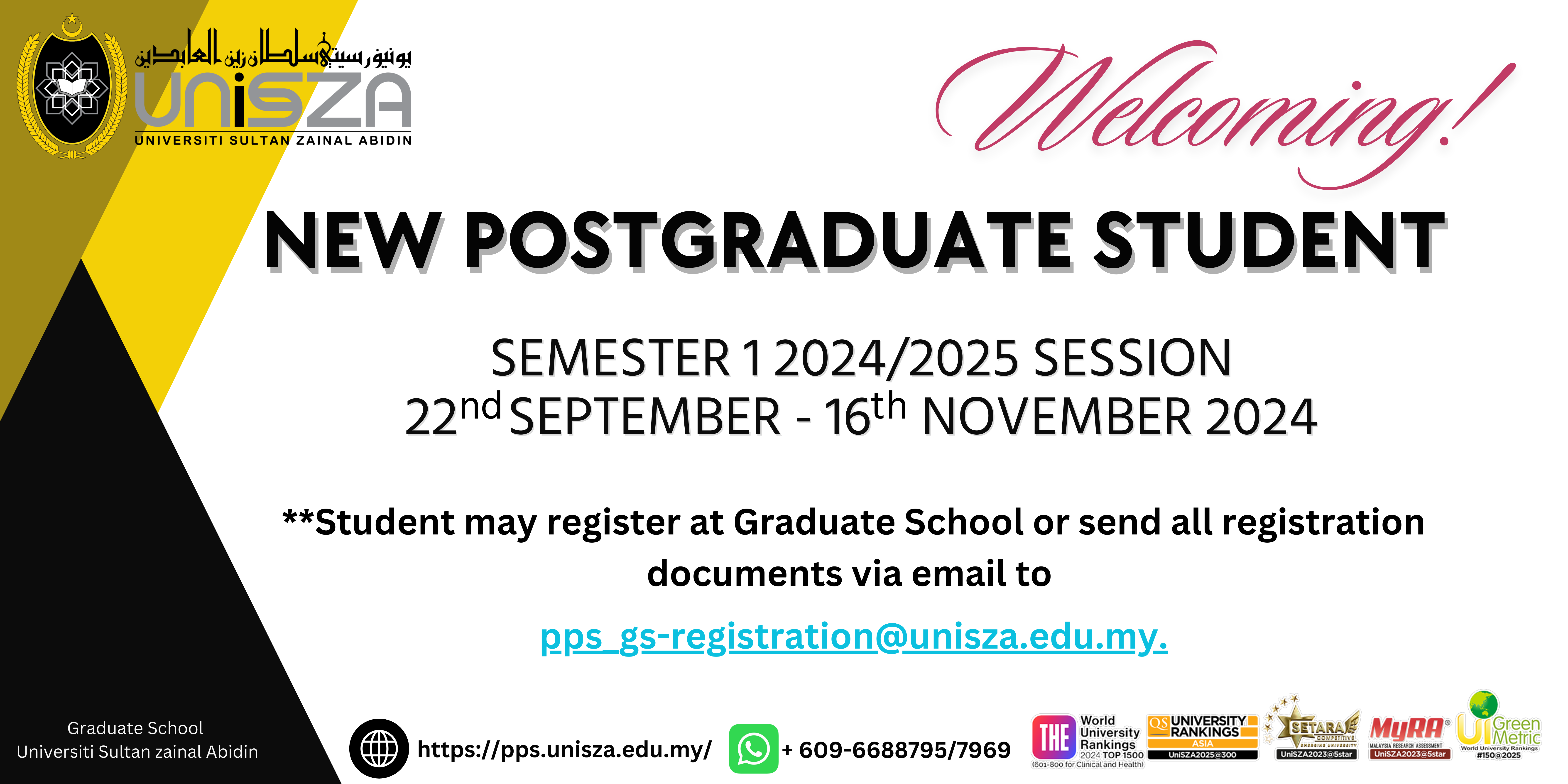 NEW STUDENT REGISTRATION FOR SEMESTER II SESSION 2023/2024